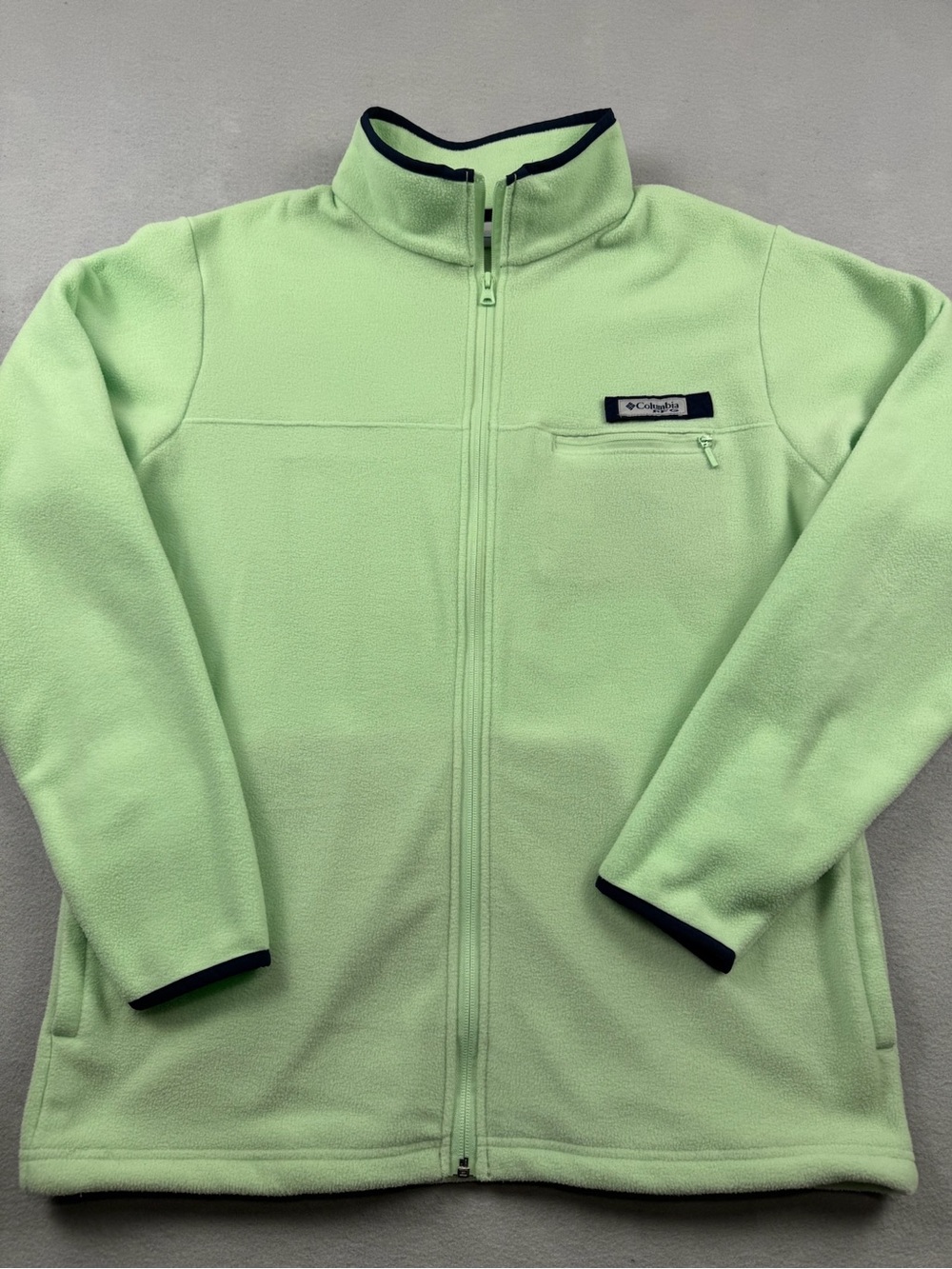Columbia PFG Sportswear Full Zip Fleece Jacket Mint Green Men Large